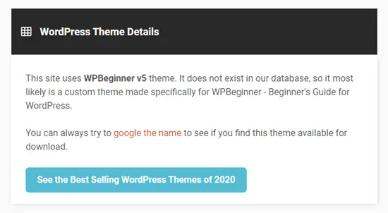 كيفية إكتشاف قوالب ووردبريس المستخدمة في أي موقع 6 isitwp no theme details detected1