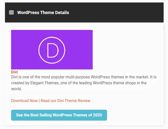 كيفية إكتشاف قوالب ووردبريس المستخدمة في أي موقع 4 isitwp theme details detected1