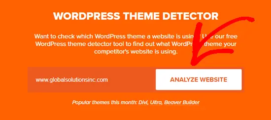 كيفية إكتشاف قوالب ووردبريس المستخدمة في أي موقع 1 wordpress theme detector analyze website