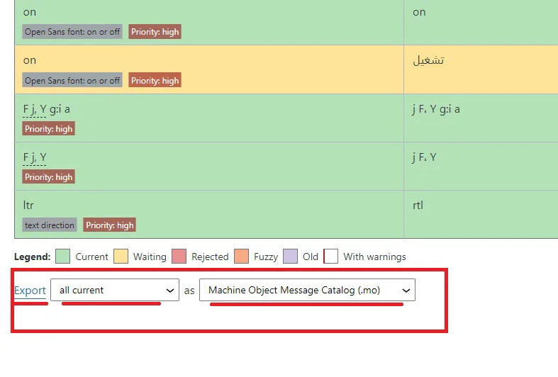 تغيير لغة موقع ووردبريس من لوحة التحكم أو بشكل يدوي 5 export lang mo
