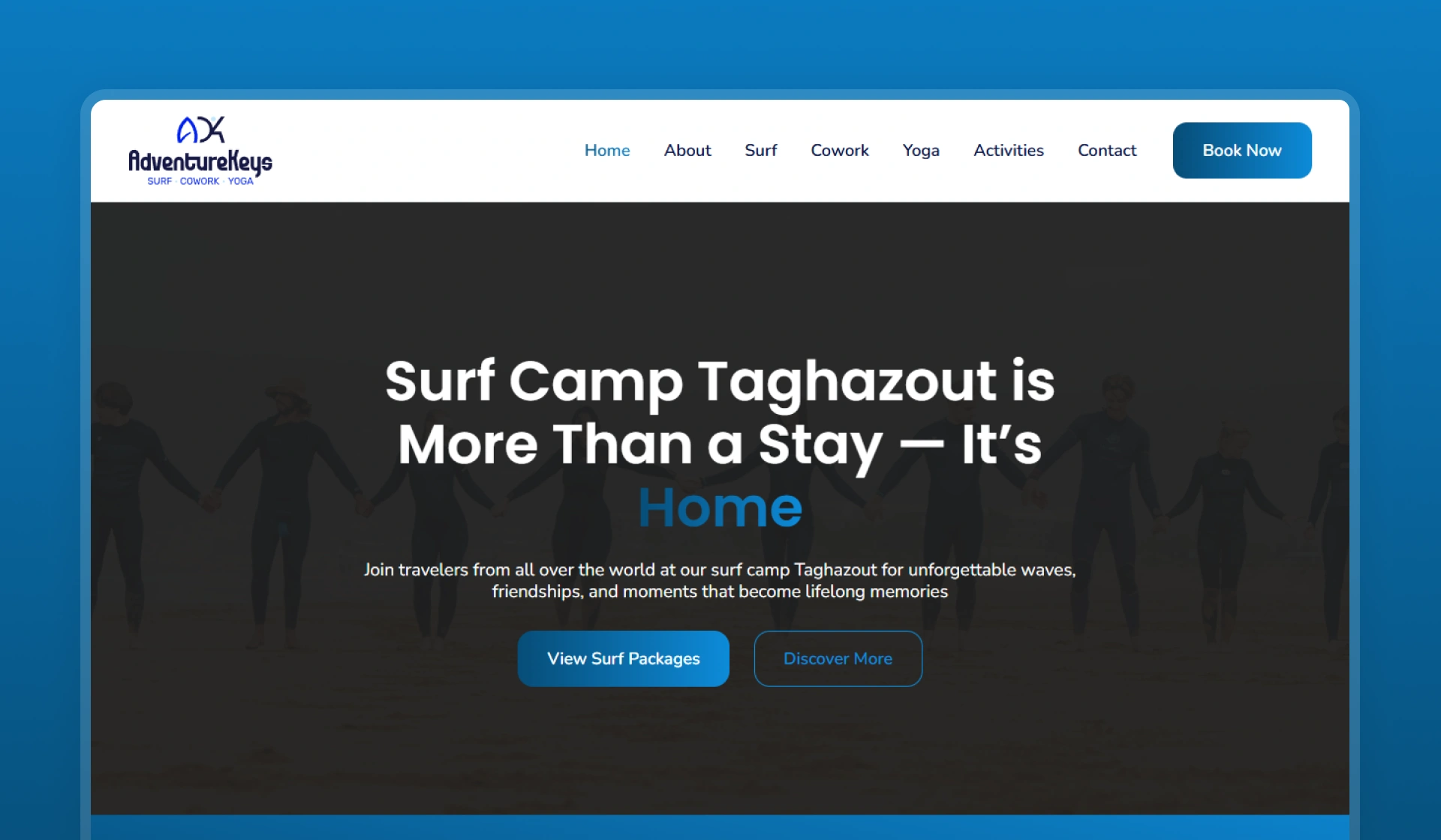 Adventurekeys.com website profolio - designed by oumayounes.com